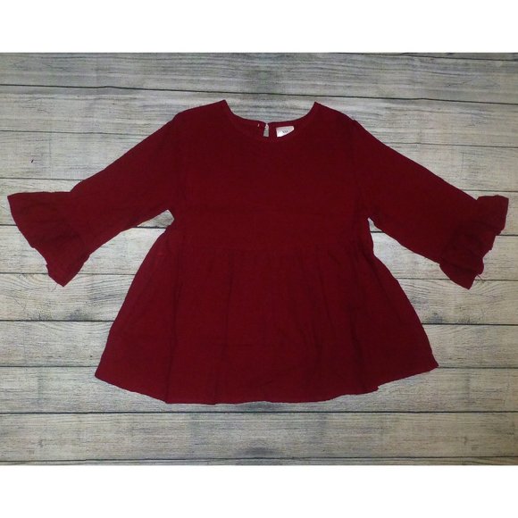 Other - Boutique Girls Red Belle Sleeve Shirt